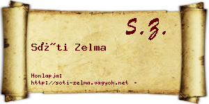 Sóti Zelma névjegykártya